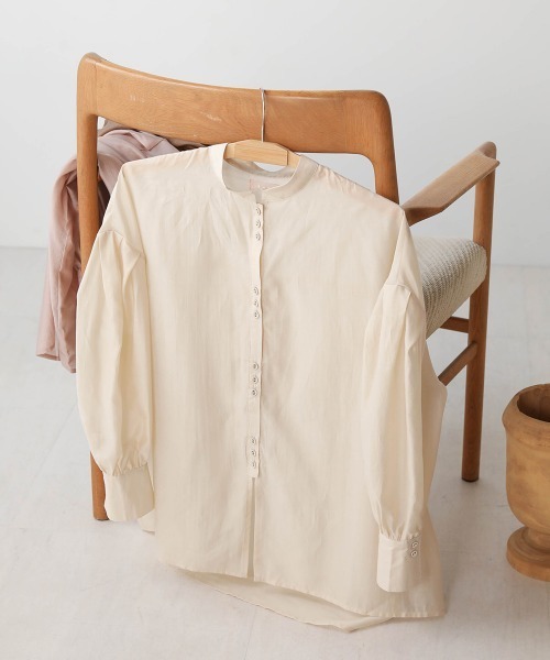 Bab(バブ)の「【WEB限定】ボタンデザインシアーブラウス(シャツ/ブラウス・レディース・ブラウン/ピンクベージュ/Cream・38)」の20枚目の写真