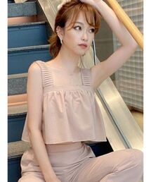 RESEXXY | シャーリングトップス【セットアップ着用可能】(タンクトップ)