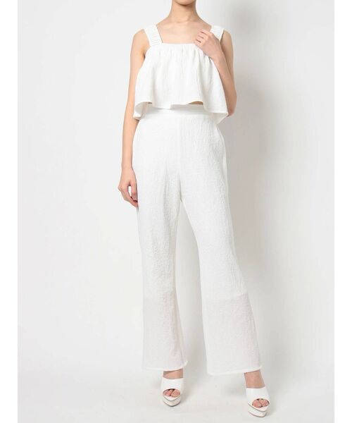 RESEXXY（リゼクシー）の「シャーリングトップス【セットアップ着用可能】（タンクトップ・レディース・ブラック/ホワイト/ベージュ・FREE）」の21枚目の写真