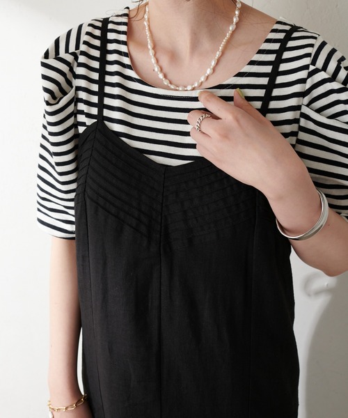 DISCOAT（ディスコート）の「レースアップマーメイドキャミワンピース（ワンピース・レディース・ブラック/キャメル・FREE）」の5枚目の写真