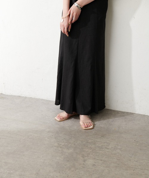 DISCOAT（ディスコート）の「レースアップマーメイドキャミワンピース（ワンピース・レディース・ブラック/キャメル・FREE）」の6枚目の写真