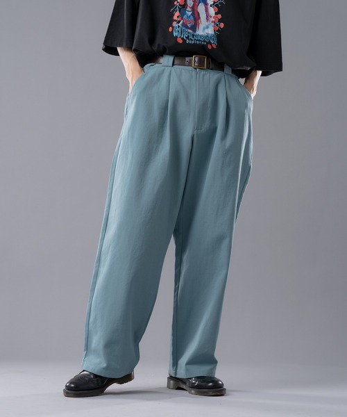 kutir(クティール)の「ワイドストレートチノパンツ(チノパンツ・メンズ・ライトブルー/オフホワイト/オレンジ/グリーン・SMALL/MEDIUM/LARGE)」の4枚目の写真