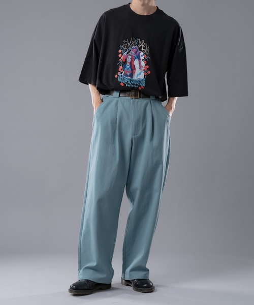 kutir(クティール)の「ワイドストレートチノパンツ(チノパンツ・メンズ・ライトブルー/オフホワイト/オレンジ/グリーン・SMALL/MEDIUM/LARGE)」の21枚目の写真