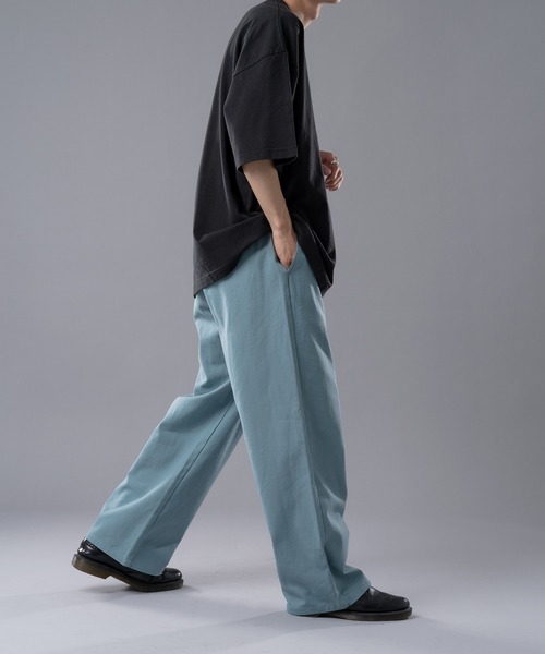 kutir(クティール)の「ワイドストレートチノパンツ(チノパンツ・メンズ・ライトブルー/オフホワイト/オレンジ/グリーン・SMALL/MEDIUM/LARGE)」の11枚目の写真