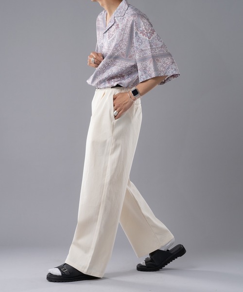 kutir(クティール)の「ワイドストレートチノパンツ(チノパンツ・メンズ・ライトブルー/オフホワイト/オレンジ/グリーン・SMALL/MEDIUM/LARGE)」の9枚目の写真