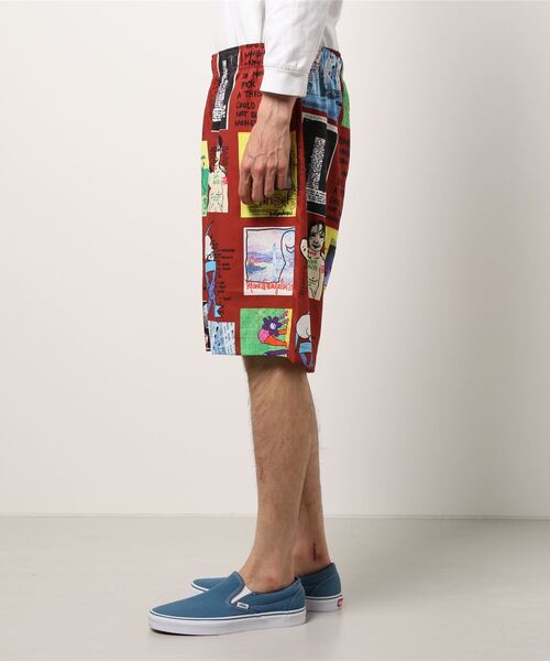 Mark Gonzales(マーク・ゴンザレス)の「Mark Gonzales/マークゴンザレス SHORT PANTS(その他パンツ・メンズ・ホワイト/ブラック/レッド・MEDIUM/LARGE)」の4枚目の写真