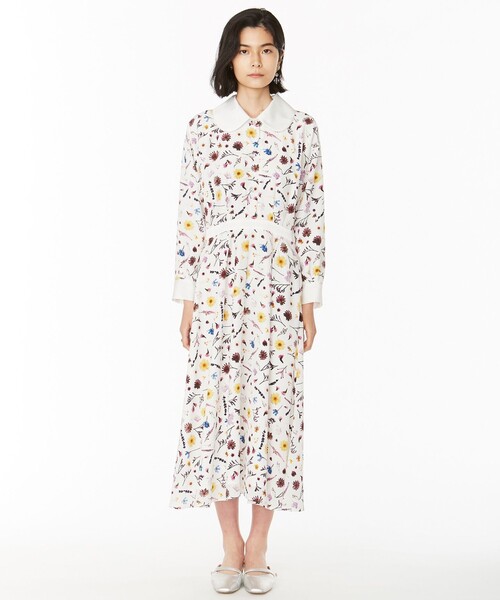 ANEVER（アンエバー）の「【ANEMONE】FLOWER PRINT ドレス（ワンピース・レディース・ホワイト系/ブラック系・38）」の4枚目の写真