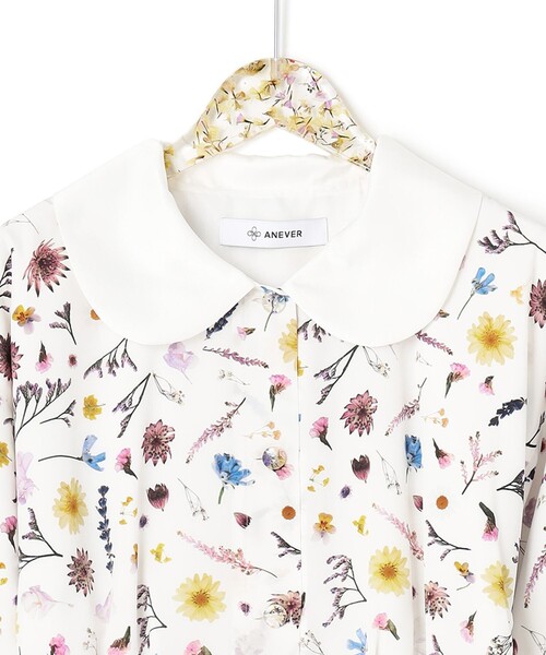 ANEVER（アンエバー）の「【ANEMONE】FLOWER PRINT ドレス（ワンピース・レディース・ホワイト系/ブラック系・38）」の8枚目の写真