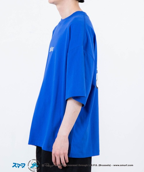 WEGO（ウィゴー）の「∴WEGO/別注スマーフ プリントビックシルエット5分袖Tシャツ（Tシャツ/カットソー・メンズ・ホワイト/イエロー/オレンジ/ブルー・MEDIUM/LARGE）」の20枚目の写真