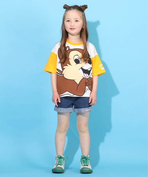 BABYDOLL(ベビードール)の「ディズニー ネオンBIGキャラクターTシャツ 4931K(Tシャツ/カットソー・キッズ・パープル/ピンク/ターコイズブルー/イエロー/オレンジ/グリーン・90cm/110cm/100cm/120cm/130cm/80cm)」の14枚目の写真