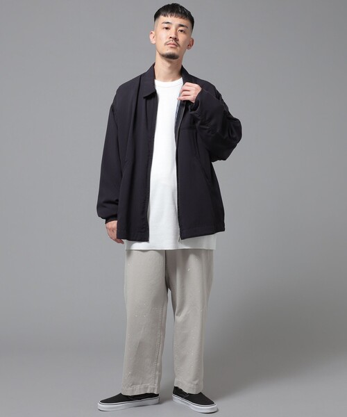 BEAMS（ビームス）の「BEAMS / ペイント 1プリーツ ベイカーパンツ（チノパンツ・メンズ・アイボリー/インディゴブルー・LARGE/SMALL/X-LARGE/MEDIUM）」の19枚目の写真