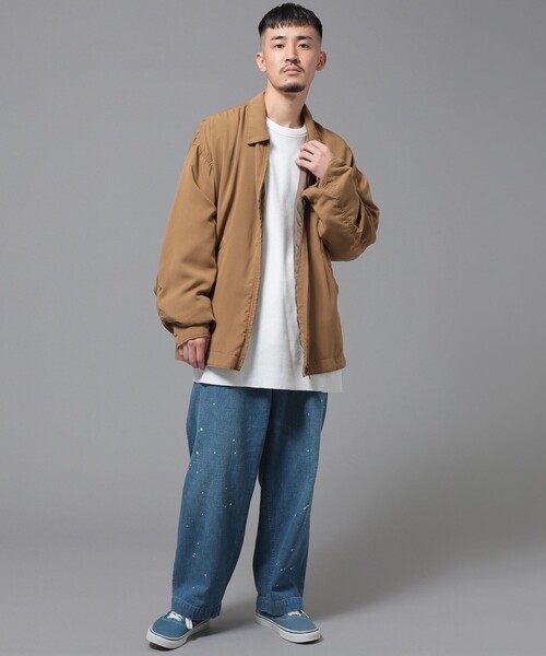 BEAMS（ビームス）の「BEAMS / ペイント 1プリーツ ベイカーパンツ（チノパンツ・メンズ・アイボリー/インディゴブルー・LARGE/SMALL/X-LARGE/MEDIUM）」の10枚目の写真