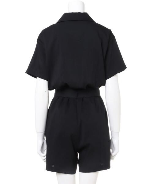 INGNI（イング）の「リネンライクショート／ロンパース（サロペット/オーバーオール・レディース・ブラック/ブルー/ライトベージュ・M）」の6枚目の写真