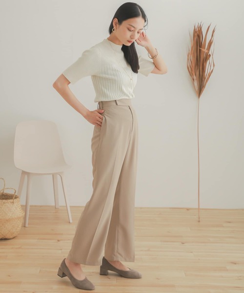 SENSE OF PLACE by URBAN RESEARCH（センスオブプレイスバイアーバンリサーチ）の「ワイドリブコンパクトニットセーター（ニット/セーター・レディース・ブラック/アイボリー/ライトブルー/ブラウン・ONE）」の13枚目の写真