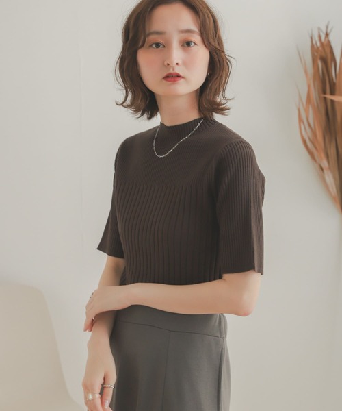 SENSE OF PLACE by URBAN RESEARCH（センスオブプレイスバイアーバンリサーチ）の「ワイドリブコンパクトニットセーター（ニット/セーター・レディース・ブラック/アイボリー/ライトブルー/ブラウン・ONE）」の17枚目の写真