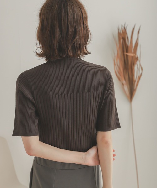 SENSE OF PLACE by URBAN RESEARCH（センスオブプレイスバイアーバンリサーチ）の「ワイドリブコンパクトニットセーター（ニット/セーター・レディース・ブラック/アイボリー/ライトブルー/ブラウン・ONE）」の20枚目の写真