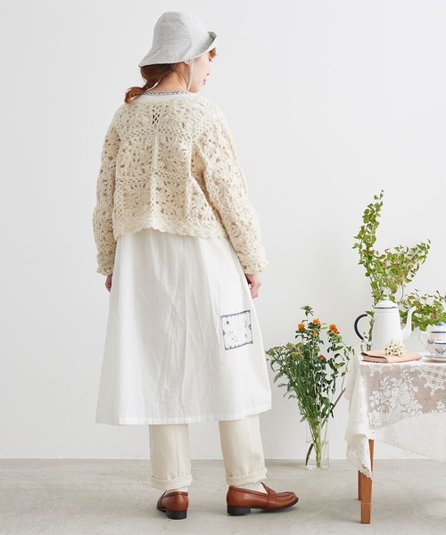 chambre de charme（シャンブルドゥシャーム）の「cdc ネパールハンドニット　かぎ針編カーディガン（カーディガン/ボレロ・レディース・オフホワイト・FREE）」の18枚目の写真