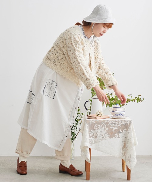 chambre de charme（シャンブルドゥシャーム）の「cdc ネパールハンドニット　かぎ針編カーディガン（カーディガン/ボレロ・レディース・オフホワイト・FREE）」の19枚目の写真