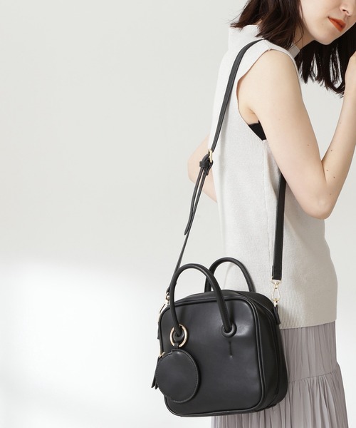 N.（N. Natural Beauty Basic）（エヌエヌナチュラルビューティーベーシック）の「◆ポーチ付ボストンバッグ（ボストンバッグ・レディース・ブラック/ブラウン系その他・ﾌﾘ-）」の5枚目の写真