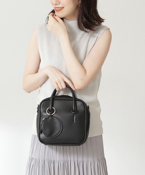 N.（N. Natural Beauty Basic）（エヌエヌナチュラルビューティーベーシック）の「◆ポーチ付ボストンバッグ（ボストンバッグ・レディース・ブラック/ブラウン系その他・ﾌﾘ-）」の8枚目の写真