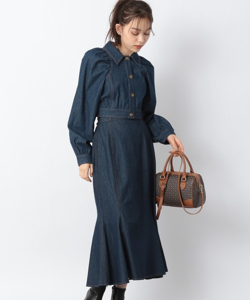 Heather（ヘザー）の「デニムセパレートワンピース_215239（ワンピース・レディース・インディゴブルー/グレー・FREE）」の7枚目の写真