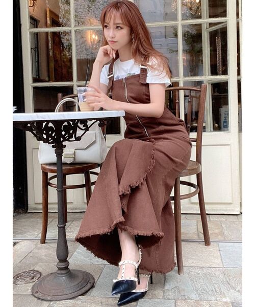 RESEXXY（リゼクシー）の「フロントジップマーメイドジャンスカ（ワンピース・レディース・ブラウン/アイボリー/ブラック・FREE）」の21枚目の写真