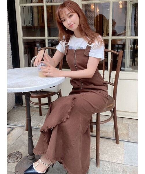 RESEXXY（リゼクシー）の「フロントジップマーメイドジャンスカ（ワンピース・レディース・ブラウン/アイボリー/ブラック・FREE）」の20枚目の写真