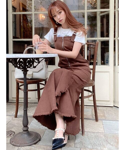 RESEXXY（リゼクシー）の「フロントジップマーメイドジャンスカ（ワンピース・レディース・ブラウン/アイボリー/ブラック・FREE）」の18枚目の写真