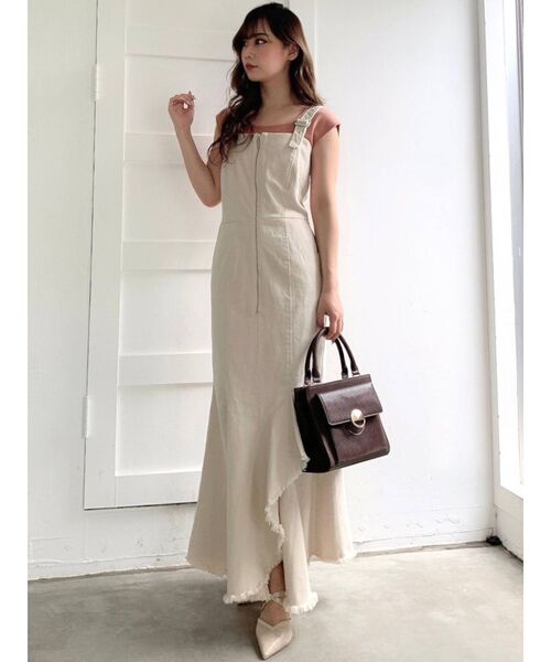 RESEXXY（リゼクシー）の「フロントジップマーメイドジャンスカ（ワンピース・レディース・ブラウン/アイボリー/ブラック・FREE）」の14枚目の写真