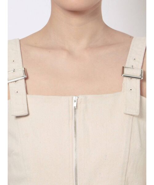 RESEXXY（リゼクシー）の「フロントジップマーメイドジャンスカ（ワンピース・レディース・ブラウン/アイボリー/ブラック・FREE）」の8枚目の写真