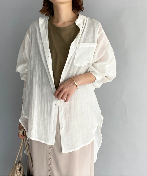 LUGIVA（ルギヴァ）の「ギャザードルマンリネンシャツ（シャツ/ブラウス・レディース・オフホワイト・M）」の11枚目の写真