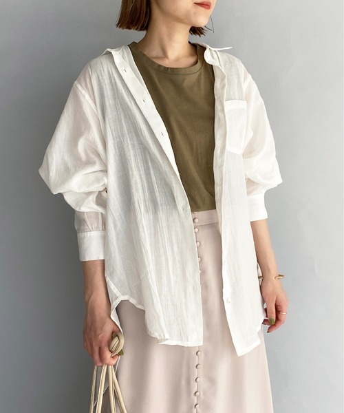 LUGIVA（ルギヴァ）の「ギャザードルマンリネンシャツ（シャツ/ブラウス・レディース・オフホワイト・M）」の20枚目の写真