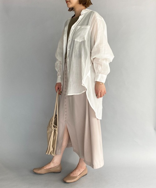 LUGIVA（ルギヴァ）の「ギャザードルマンリネンシャツ（シャツ/ブラウス・レディース・オフホワイト・M）」の16枚目の写真