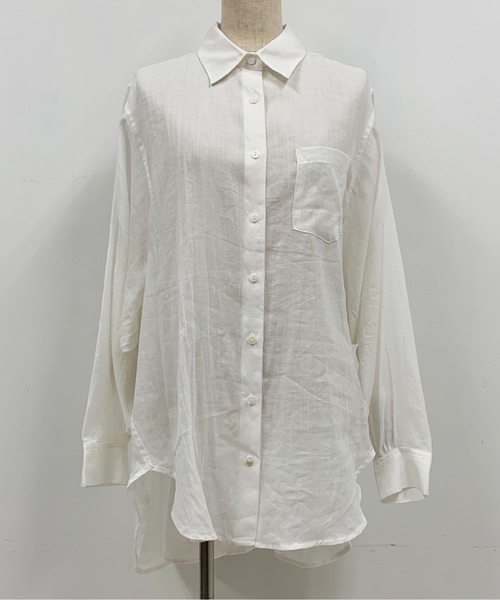 LUGIVA（ルギヴァ）の「ギャザードルマンリネンシャツ（シャツ/ブラウス・レディース・オフホワイト・M）」の4枚目の写真