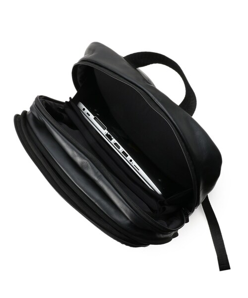 BASECONTROL(ベースコントロール)の「◆撥水リアルレザー ボックス型 薄マチ バックパック(バックパック/リュック・メンズ・ブラック・99)」の14枚目の写真