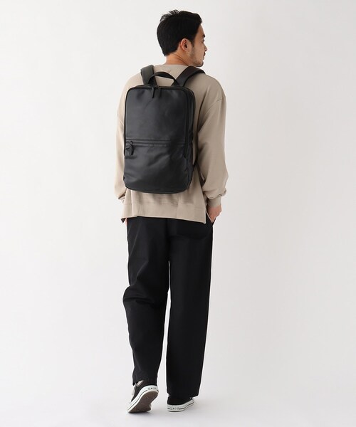 BASECONTROL(ベースコントロール)の「◆撥水リアルレザー ボックス型 薄マチ バックパック(バックパック/リュック・メンズ・ブラック・99)」の16枚目の写真