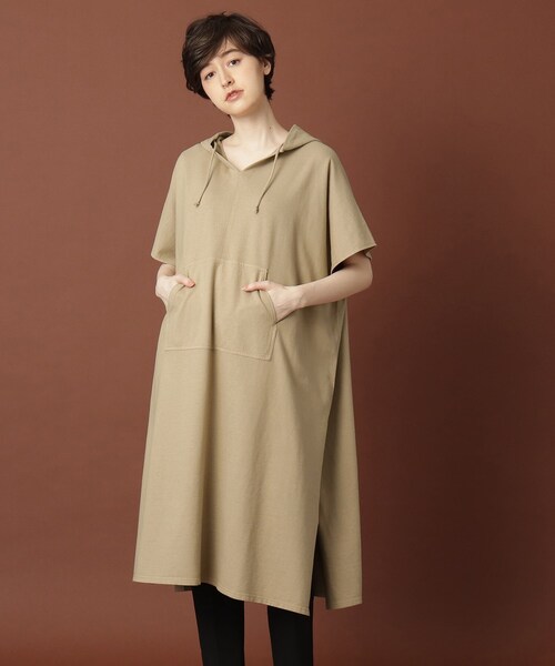 DRESSTERIOR（ドレステリア）の「◆製品染めフーテッドチュニック（チュニック・レディース・チャコールグレー/ベージュ・38）」の2枚目の写真
