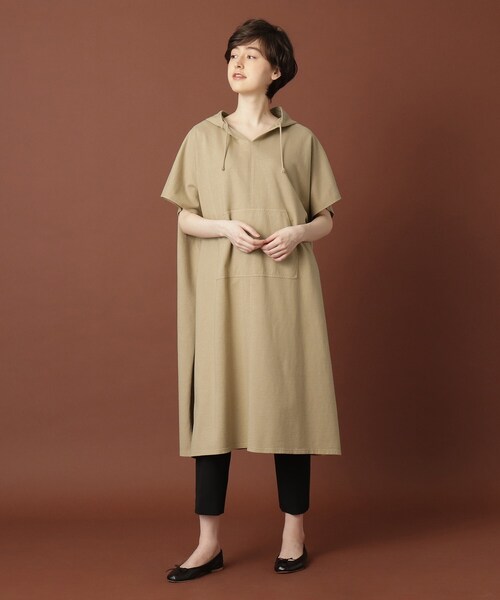 DRESSTERIOR（ドレステリア）の「◆製品染めフーテッドチュニック（チュニック・レディース・チャコールグレー/ベージュ・38）」の11枚目の写真
