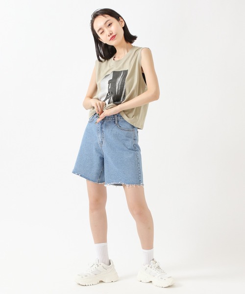 ALAND（エーランド）の「3.3 Field Trip／MONO PRINTノースリーブ　2218870（Tシャツ/カットソー・レディース・ブラック/アイボリー/カーキ・FREE）」の7枚目の写真