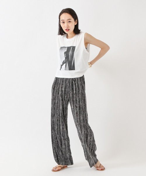 ALAND（エーランド）の「3.3 Field Trip／MONO PRINTノースリーブ　2218870（Tシャツ/カットソー・レディース・ブラック/アイボリー/カーキ・FREE）」の10枚目の写真