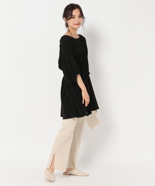 mysty woman(ミスティウーマン)の「キカジャガードニットパンツ 217830(その他パンツ・レディース・ブラック/ベージュ・FREE)」の11枚目の写真