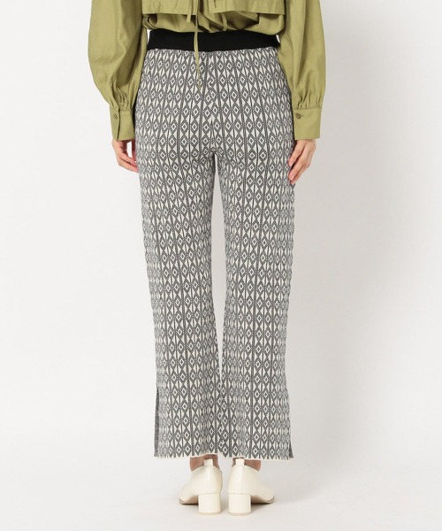 mysty woman(ミスティウーマン)の「キカジャガードニットパンツ 217830(その他パンツ・レディース・ブラック/ベージュ・FREE)」の9枚目の写真