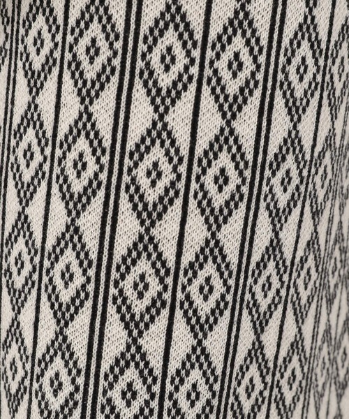 mysty woman(ミスティウーマン)の「キカジャガードニットパンツ 217830(その他パンツ・レディース・ブラック/ベージュ・FREE)」の7枚目の写真