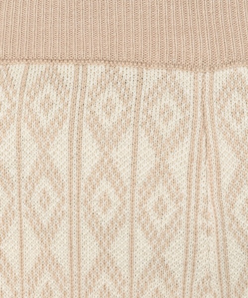 mysty woman(ミスティウーマン)の「キカジャガードニットパンツ 217830(その他パンツ・レディース・ブラック/ベージュ・FREE)」の12枚目の写真