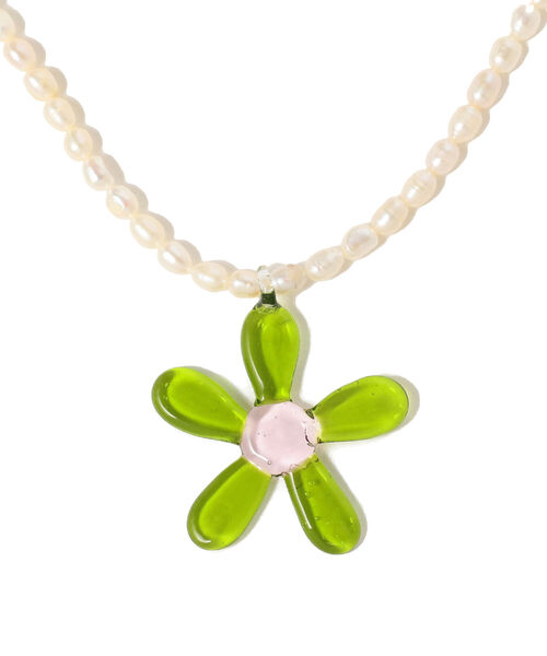 Ray BEAMS（レイビームス）の「NINFA handmade / Bloom ネックレス（ネックレス・レディース・グリーン/パープル・ONE SIZE）」の8枚目の写真