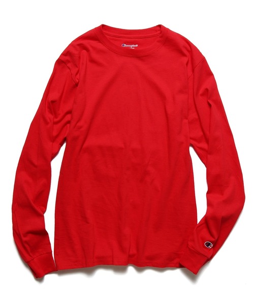 Champion(チャンピオン)の「【Champion Authentic T-SHIRTS】袖ワンポイント 刺繍ロゴワッペン ルーズベーシックロンT(Tシャツ/カットソー・メンズ・ホワイト/グレー/ネイビー/ブラック/レッド/ブルー・S/M/L/XL)」の6枚目の写真