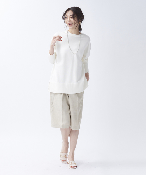 Abahouse Devinette（ドゥヴィネット）の「【BRAHMIN】バックレースアップオーバーシルエットニット（ニット/セーター・レディース・ブラック/オフホワイト/モカ・フリー）」の14枚目の写真