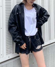 SPIRALGIRL | 合皮CPOジャケット(ライダースジャケット)