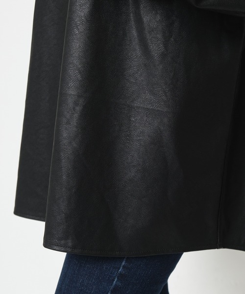 SPIRALGIRL（スパイラルガール）の「合皮CPOジャケット（ライダースジャケット・レディース・ブラック/ベージュ/ブラウン・FREE）」の6枚目の写真