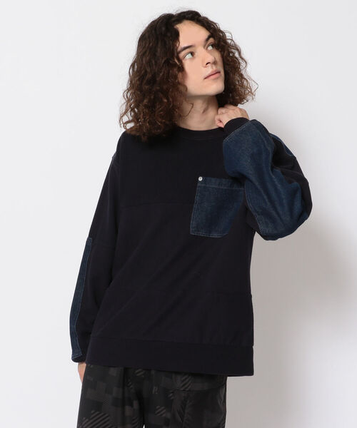 AVIREX（アヴィレックス）の「【TYPE BLUE/タイプブルー】 長袖 コンバット ワッフル Tシャツ / LONG SLEEVE COMBAT WAFFLE T-SHIRT / アヴィレックス / AVIREX（Tシャツ/カットソー・メンズ・ネイビー/ナチュラル・X-LARGE/XX-LARGE/MEDIUM/LARGE）」の2枚目の写真